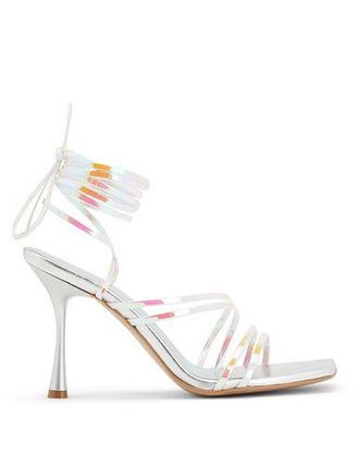 8 by YOOX PRINTED LEATHER HEELED SANDAL