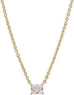 Nadri Modern Luv Small Emerald Cut Cubic Zirconia Pendant Necklace in Gold at Nordstrom Rack