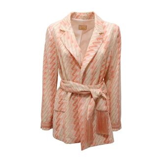 PHO Firenze Jassen, Dames, Roze, S, Katoen, Giacca Wo Lurex Jacket