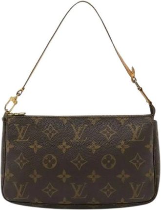 Louis Vuitton Pre-owned Shoulder Bags, female, Brown, Size: ONE SIZE Pre-owned Monogram Clutch Bag