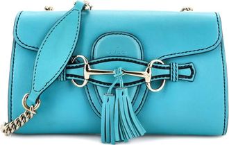 Gucci Emily Chain Flap Bag Leather Small crossbody bag - Blauw