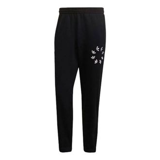 adidas originals Logo Printing Loose Sports Bundle Feet Pants Black H35651