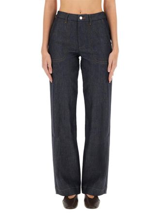 A.P.C. Blue Straight High Rise Jeans