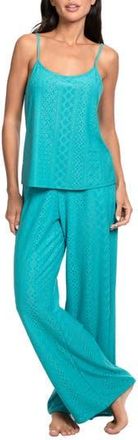 In Bloom by Jonquil Staci Eyelet Pajamas in Jade at Nordstrom Rack, Size X-Large