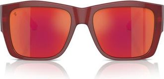 Ferrari 56mm Square Sunglasses in Red /Red at Nordstrom