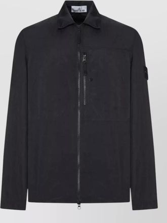 Stone Island crinkled technical overshirt jacket