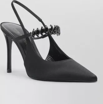 Emporio Armani silk slingback pumps