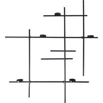 Beliani Beliani - Candelero De Pared Con Estructura De Metal 60 Cm Negro Porto