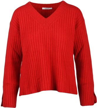 KANGRA Truien & Vesten, Dames, Rood, S, Wol, Maglione a V