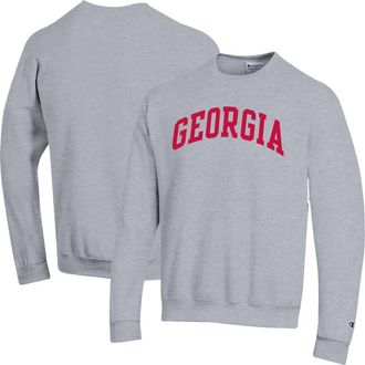 Champion Mens Champion Heather Gray Georgia Bulldogs Basic Arch Fleece Pullover Sweatshirt at Nordstrom, Size X-Large
