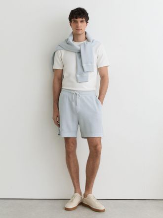 Reiss Light Blue Cotton-piqu&eacute; Garment-dyed Shorts, Xxl