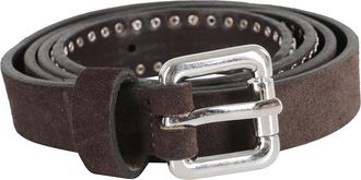Tela Studded Canvas Bruine Riem - Dames - Riemen - Bruin - M - Su&egrave;de - Accessoires