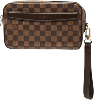 Louis Vuitton Pre-owned Pochette Saint Paul - Dames - Vintage Clutch - Bruin - ONE Size - Leer - Vintage