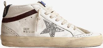 Golden Goose Hohe Sneakers mit Glitter-Stern Mid Star Classic