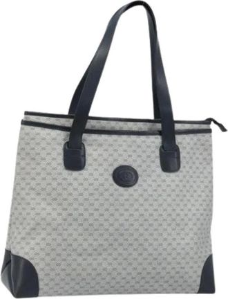 Gucci Pre-owned Tote Bags, female, Blue, Size: ONE SIZE Pre-owned Vintage Canvas Tote Bag
