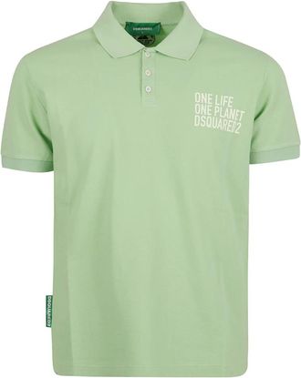 Dsquared2 Olop Mini Polo Shirt - Heren - Polos - Groen - M - Katoen - Tops