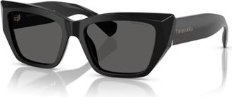 Tiffany & Co. Zwart/Grijs Zonnebril - Dames - Zonnebrillen - Zwart - 54 MM - Accessoires