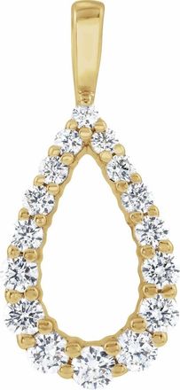 Diamond2Deal 14k Gold 1/3ct Lab-Grown Diamond Pendant