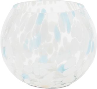 Melrose International Painted Glass Candle Holder Vase (Set of 4) - Blue