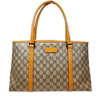 Gucci Pre-owned Tote Bags, female, Beige, Size: ONE SIZE Pre-owned GG Supreme Tote Bag