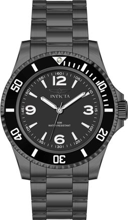Invicta Specialty 69711 Herenhorloge - Quartz Uurwerk - Staal met Zwarte Wijzerplaat - 40 mm