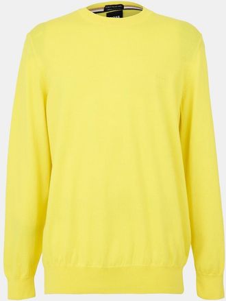 HUGO BOSS Mens Pascas Knit Jumper in Bright Yellow - Size 2XL