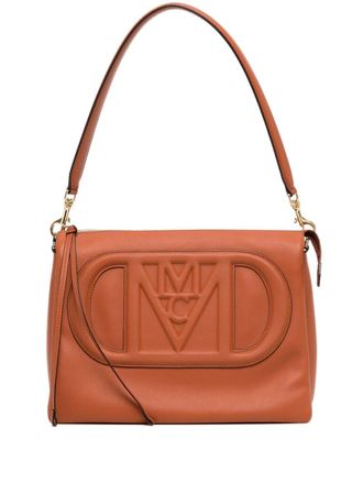MCM Borsa a spalla Travia media in pelle - Marrone