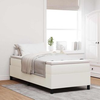 vidaXL Letto A Molle Crema 100 X 200 Cm Tessuto In Velluto A Coste - Vidaxl
