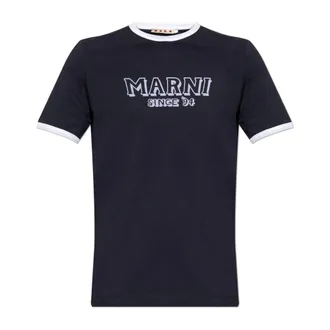 Marni T-Shirts, male, Black, Size: M The Logo T-Shirt