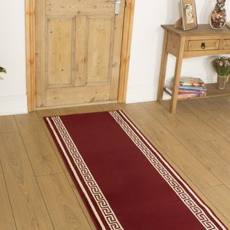 Runrug Red Key Long Hallway Carpet Runner | Size: 70 cm x 330 cm