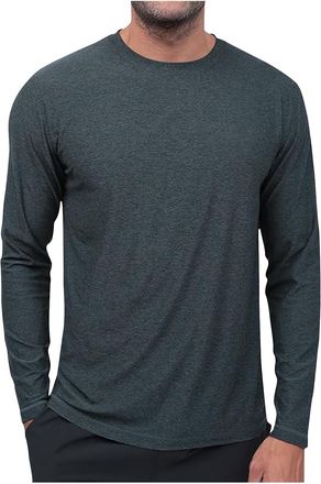 Generic Long Sleeve T-Shirt for Men Sun Protection UV UPF 50+ Long Sleeve Shirts Moisture Wicking Quick Drying T-Shirts Casual Outdoor Running Walking Tee Sum