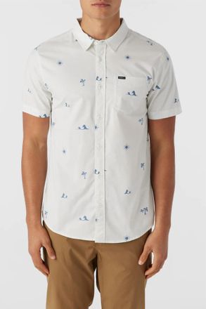 O'Neill Quiver Modern Short Sleeve Woven Shirt In Natural