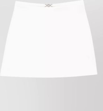 Versace silk nylon mini skirt buckle detail