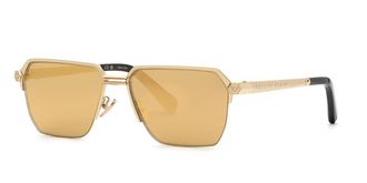 Philipp Plein SPP225 300G Mens Sunglasses Gold Size 61