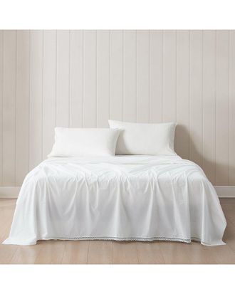 Lush D&eacute;cor Lush Decor Evelyn Lace Trim Cotton Sheet Set