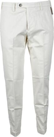 Michael Coal Lyocell Blend Casual Broek - Heren - Slim Fit Broeken - Wit - W38 - Katoen - Broeken