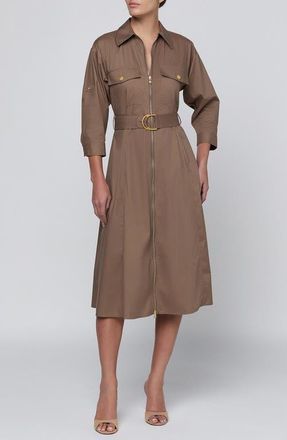 L'agence Callen Midi Shirt Dress in Cardamom at Nordstrom, Size X-Small