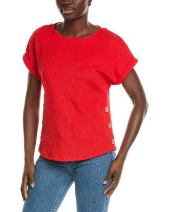 Jones New York Seabreeze Crinkle Top