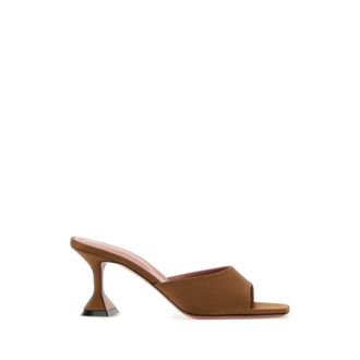 Amina Muaddi Heeled Mules, female, Brown, Size: 7 US Lupita Slipper 70