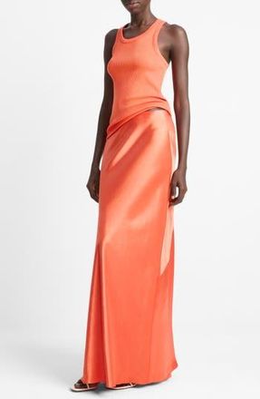 Vince Satin Maxi Skirt in Burnt Orchid at Nordstrom Rack, Size Medium