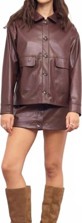 Minkpink Sigrid Mini Skirt In Dark Chocolate