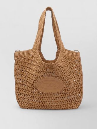 Tod's medium shopper bag woven texture