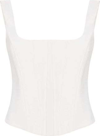Giuseppe Di Morabito corset-style top - women - Spandex/Elastane/Virgin Wool/Viscose/Polybutylene Terephthalate (PBT) - 36 - Neutrals