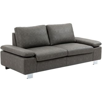 HOMCOM Homcom - Divano Moderno 3 Posti da Salotto e Ufficio pu e Gommapiuma Grigio