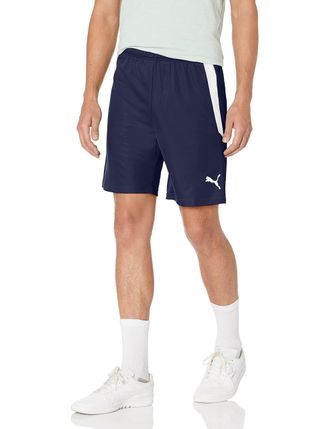 Puma Mens TeamLIGA Shorts, Peacoat White, X-Large