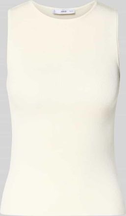 Mango Tanktop in Ripp-Optik Modell HERNAN in Offwhite, Gr&ouml;&szlig;e L