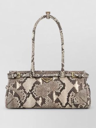 Prada bonnie snakeskin medium shoulder bag top handle