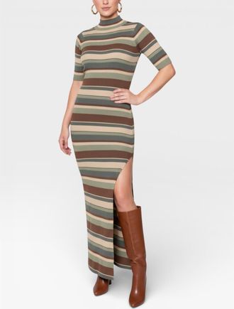 Rachel Roy Esme Striped Sweater Knit Dress in Autumn Stripe at Nordstrom, Size X-Small