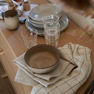 La Redoute Interieurs Set van 2 theedoeken in gewassen linnen Victorine