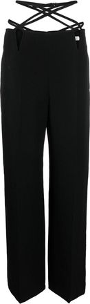 Dion Lee V-Wire straight-leg trousers - women - Polyester/Wool/Viscose - M - Black